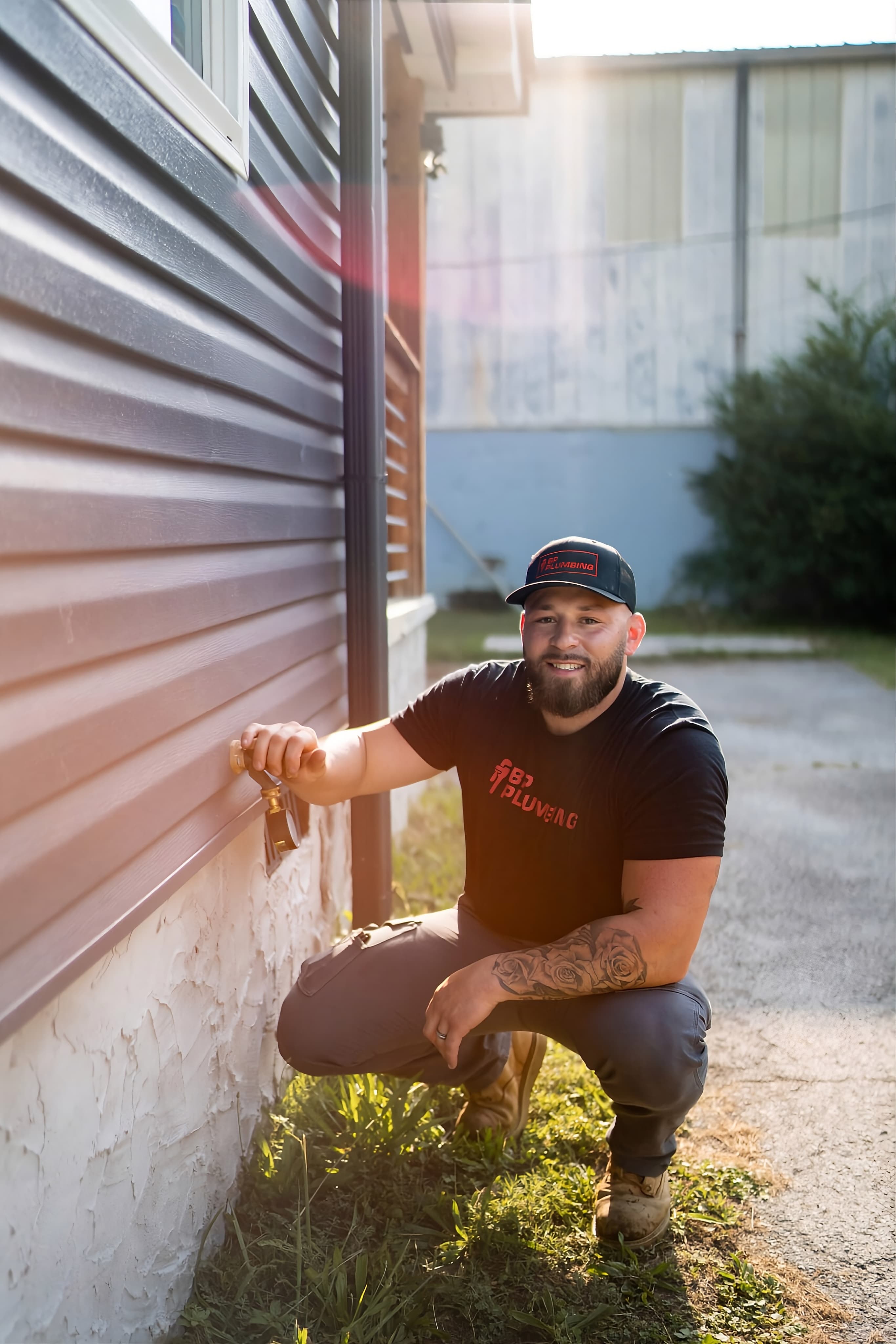 A BP Plumbing technician on site in Chattanooga